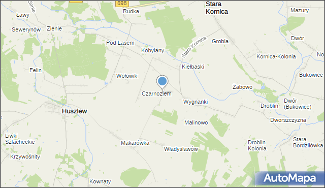 mapa Kolonia Kiełbaski, Kolonia Kiełbaski na mapie Targeo